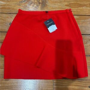 (910)+NWT TOPSHOP RED SKIRT+